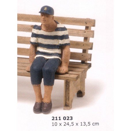 FIGURA DE GRUMETE MARINO SENTADO