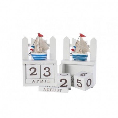 calendario marinero en madera