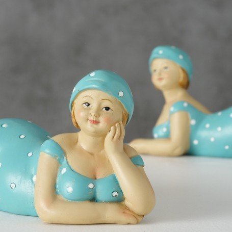 Pareja bañistas marineras decorativas