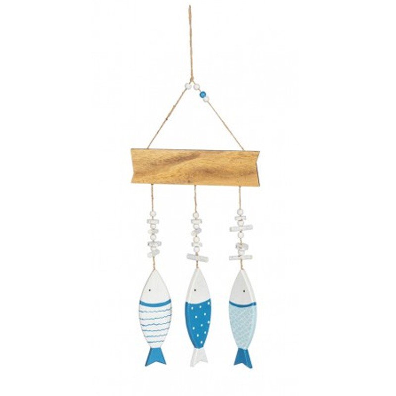 Cartel con peces en madera