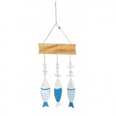 Cartel con peces en madera