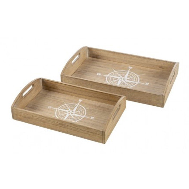 Bandejas en madera con detalle náutico