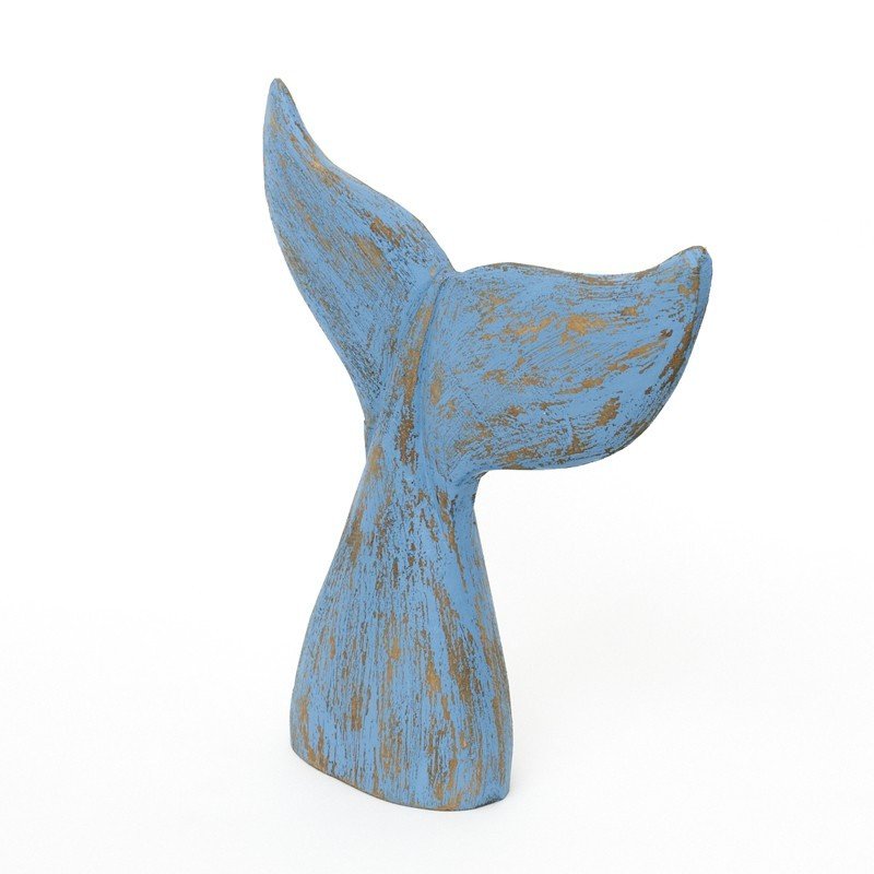 Escultura de madera cola de ballena