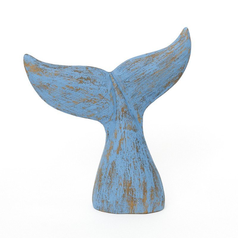 Figura ballena en madera rústica
