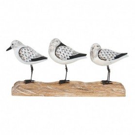 Pájaros en madera decoración de mesa