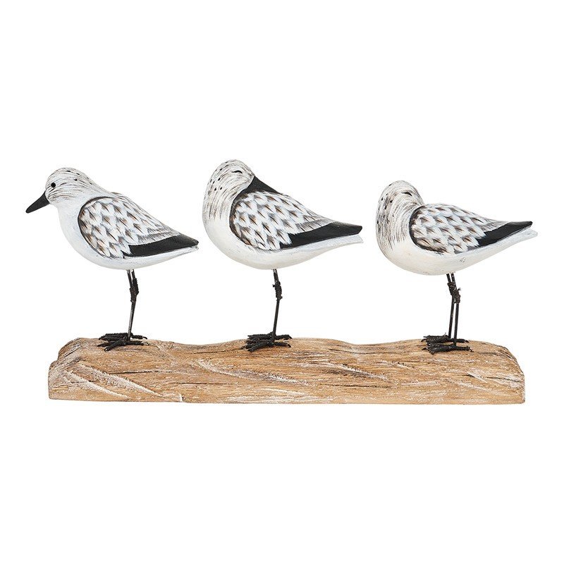 Pájaros en madera decoración de mesa