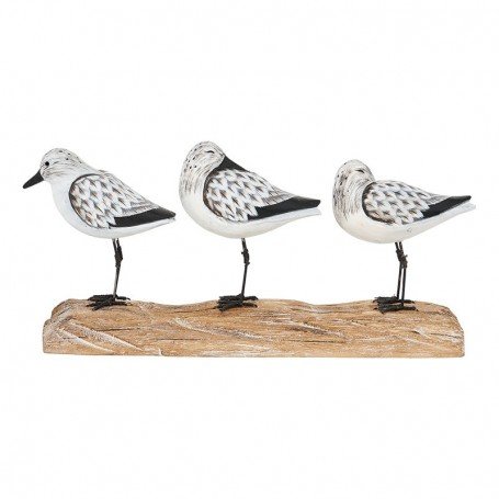 Pájaros en madera decoración de mesa