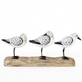 Pájaros en madera decoración de mesa 2