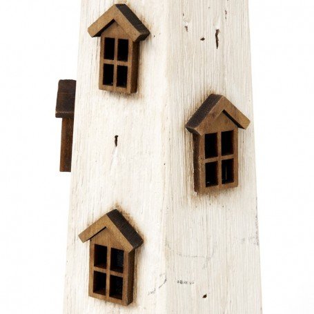 Faro náutico de madera y metal