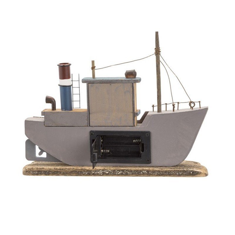 Barco pesquero decorativo con luz led