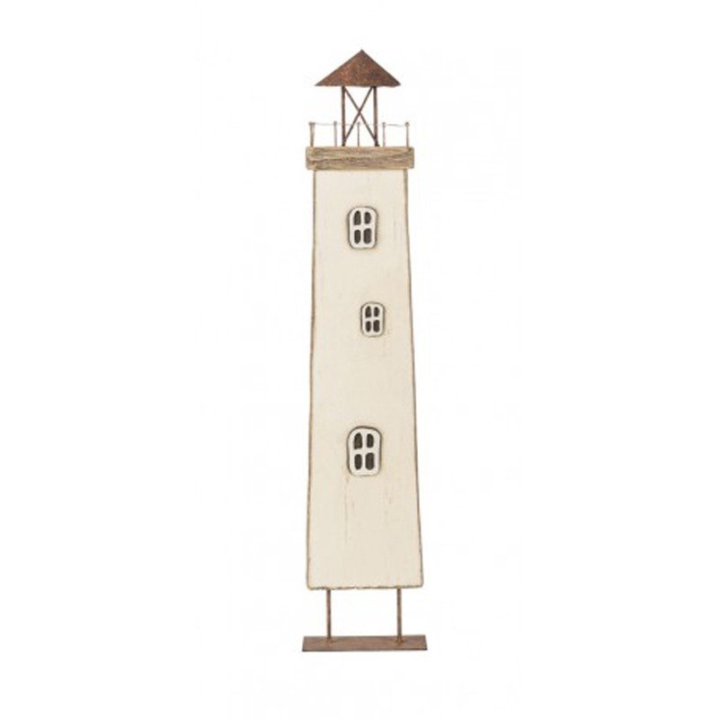 Faro decorativo marinero color blanco.