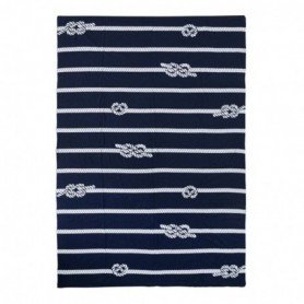 Manta reversible con nudos marineros