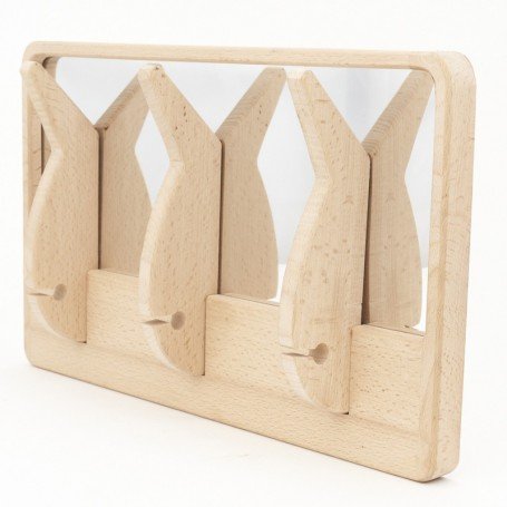 Espejo peces de madera colgadores náuticos