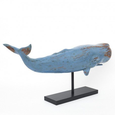 Figura marinera ballena sobre peana 
