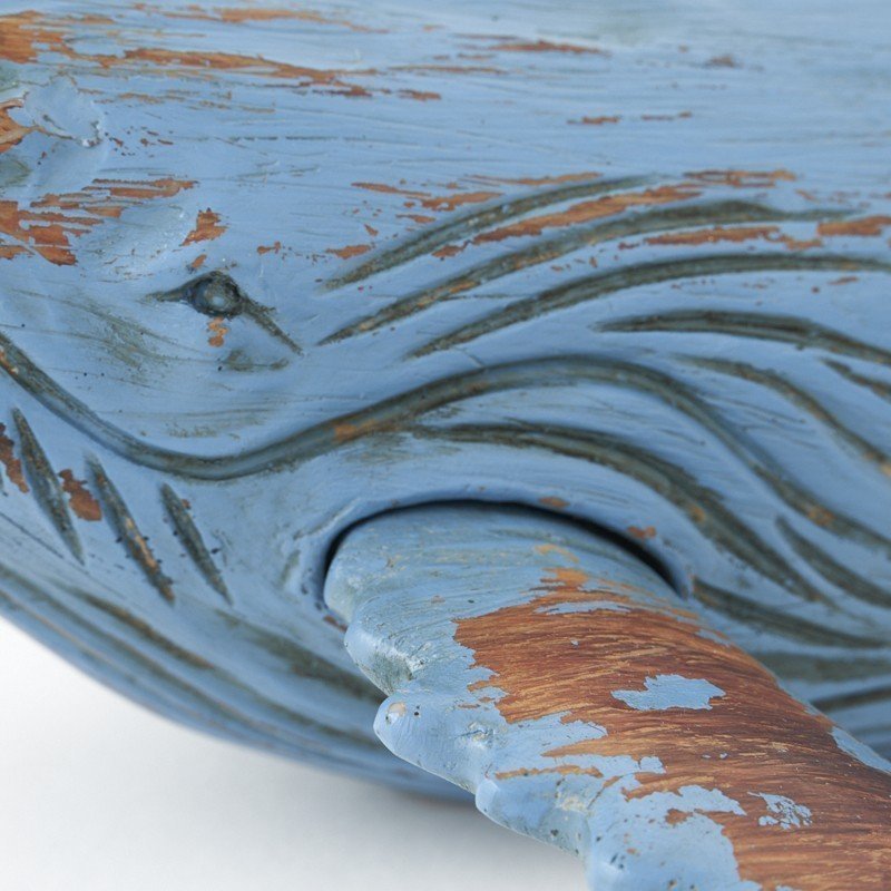 Figura ballena rústica resina y madera
