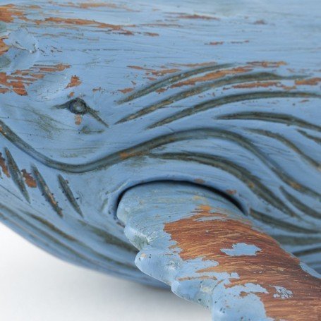 Figura ballena rústica resina y madera Figura ballena rústica resina y madera