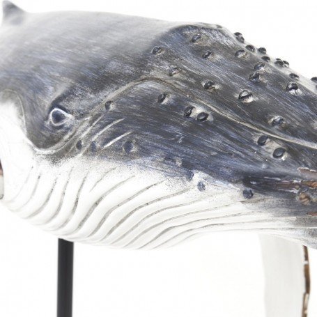 Ballena en resina y madera con base Ballena en resina y madera con base