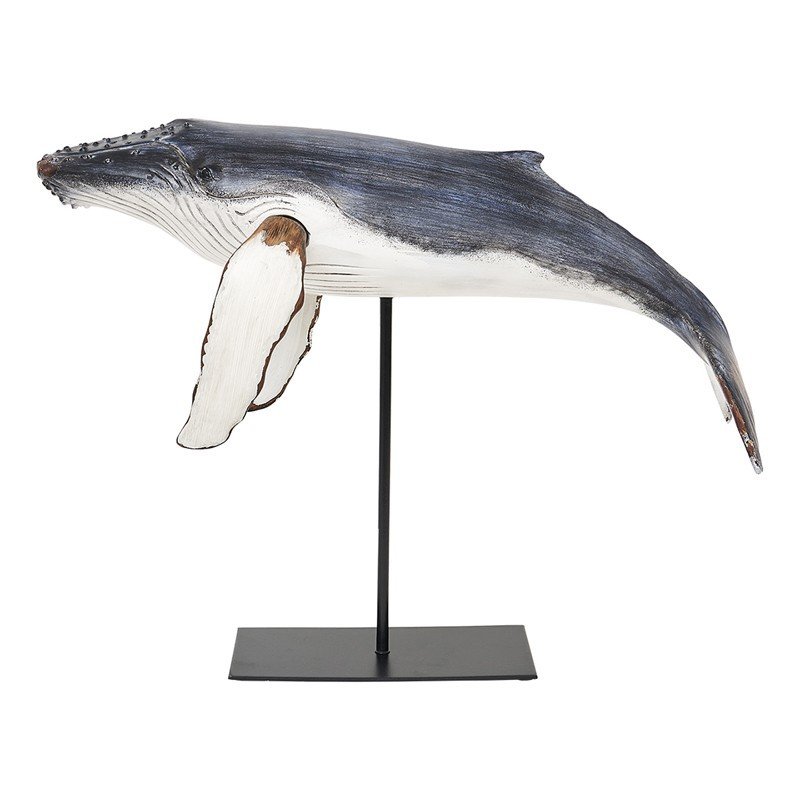 Figura ballena con peana madera