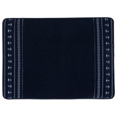 Alfombra de baño en azul marino antideslizante.  Alfombra de baño en azul marino antideslizante.