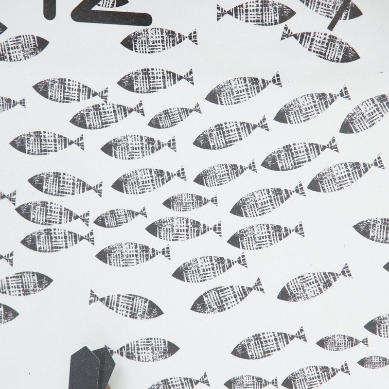 Reloj decorativo grupo de peces marinos