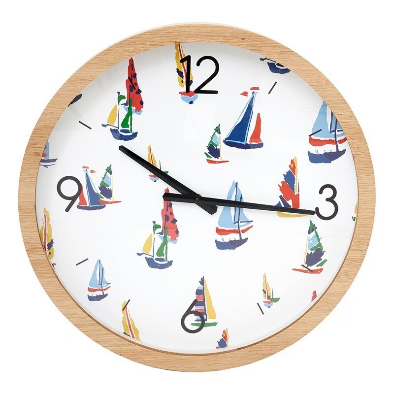 Reloj veleros marineros en madera