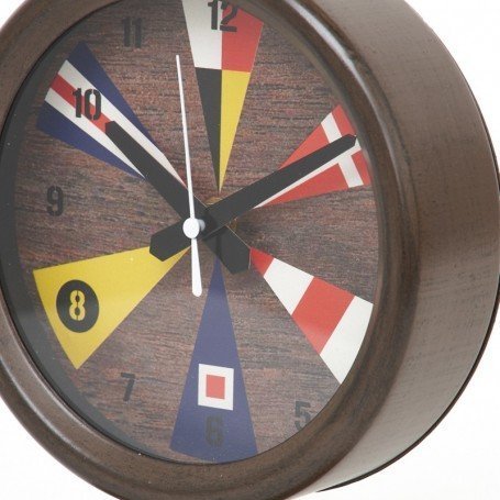Reloj náutico de mesa con banderas