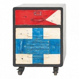 Mesita de noche con banderas 2