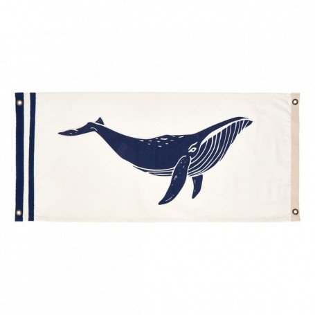 Bandera náutica ballena azul
