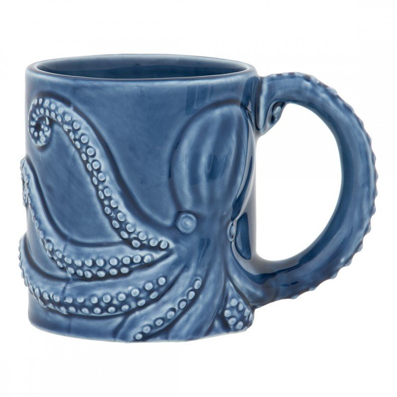 Taza náutica pulpo con asa tentáculo