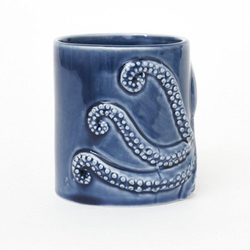 Taza pulpo con tentáculo asa decorativo