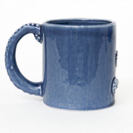Taza marinera pulpo en cerámica azul