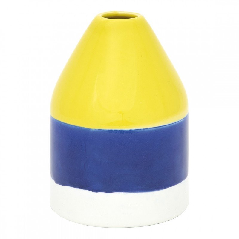Jarrón en cerámica boya de colores