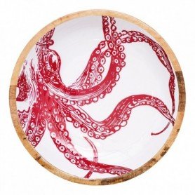 Bol de mesa con pulpo marino