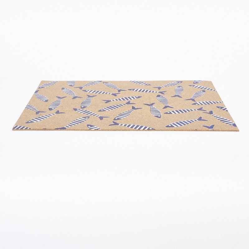 Set de cuatro salvamanteles con peces