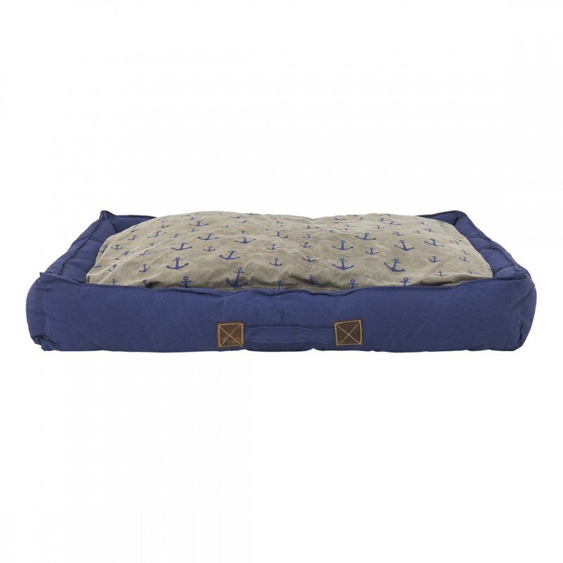 Cama para perros con decoración anclas
