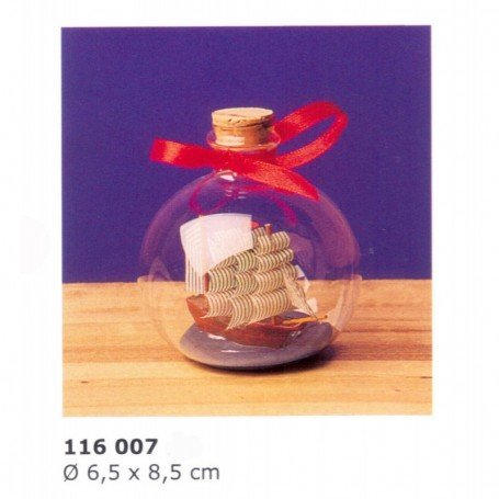Velero bergantín en botella