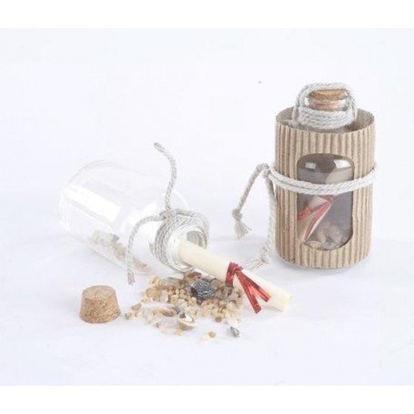 BOTELLA CON PERGAMINO EN MINIATURA 