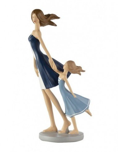 Figura náutica de madre e hija 