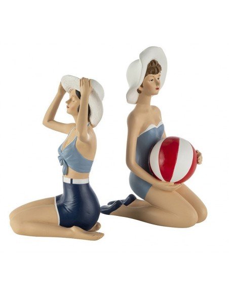 Bañista de resina con sombrero