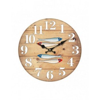 Reloj con diseño de peces. 