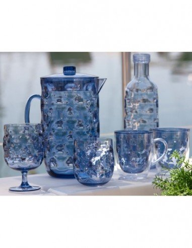 Set de copa de vino azul
