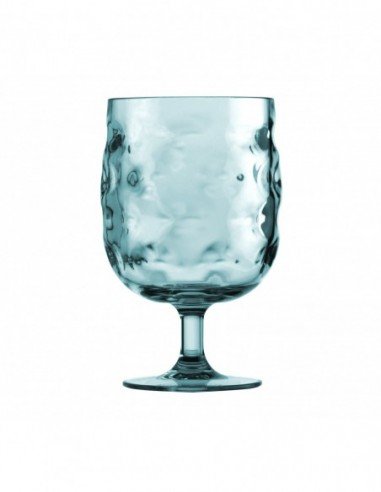 Copa de vino cristalina celeste