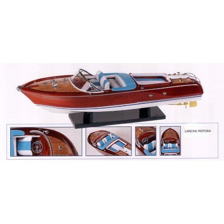 Maqueta naval de lancha motora